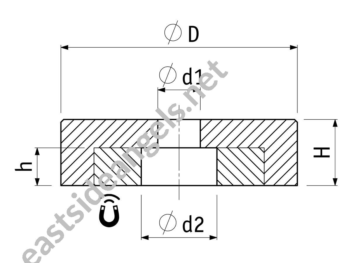 POT MAGNET FERRIET 100x22